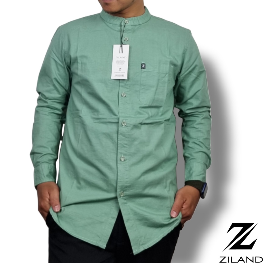 Kemko Dewasa ZILAND 001 Kemeja Koko Pria Lengan Panjang Polos Katun Sigaret Premium Ada Ukuran Jumbo High Quality