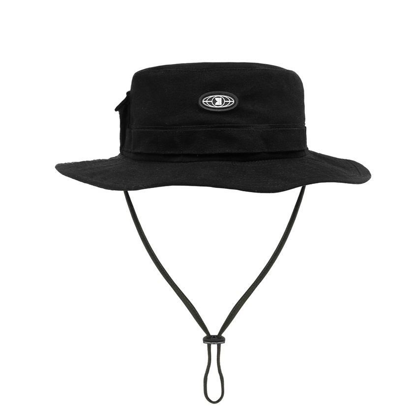 Topi Polocaps Rimba Jungle Hat Black Corduroy | Black Hat