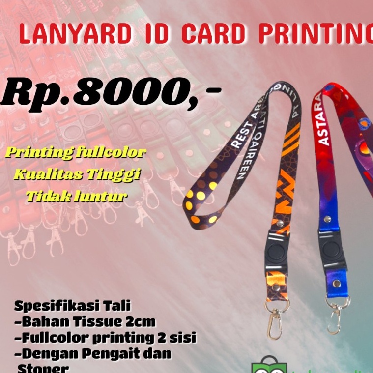 

PROMO Tali Lanyard 2CM Printing 2 sisi + Stopper