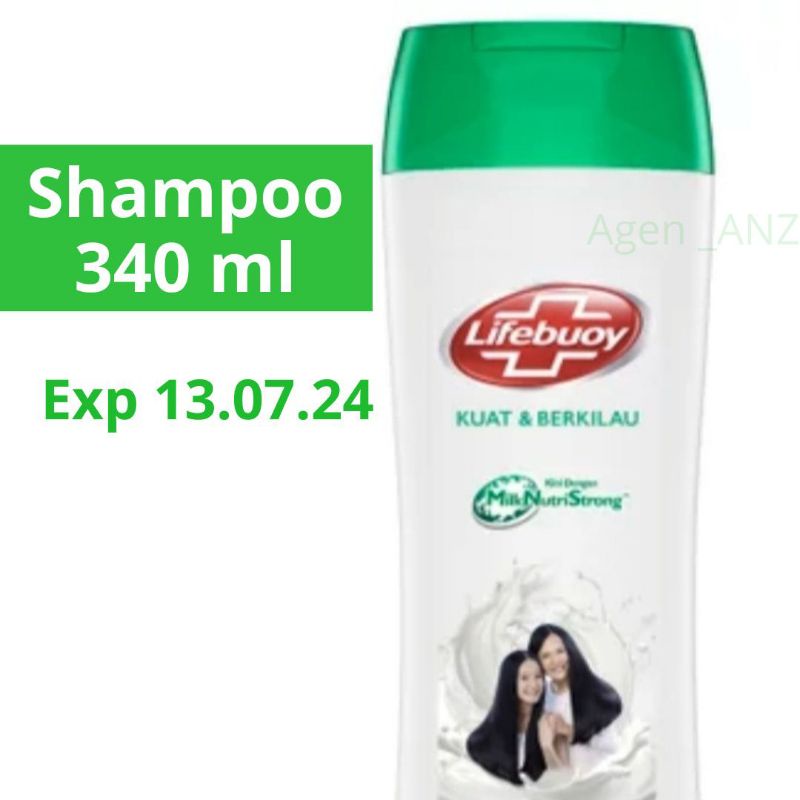 Lifebuoy Kuat &amp; Berkilau 340ml Lifebuoy strong &amp; shiny shampoo 340 ml Milk Nutri  Strong sampo Lefebuoy kuat dan berkilau sampo rambut sehat perawatan rambut