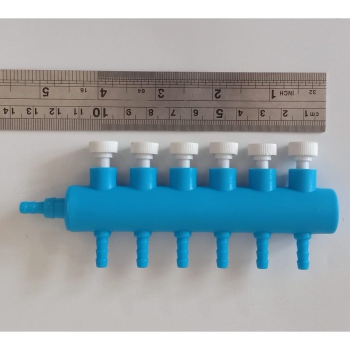 Kran Angin Aerator 6 Lubang Setelan Angin Pengatur Udara Aquarium