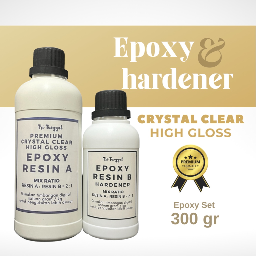 

Resin Epoxy PREMIUM Set 300gr Crystal Clear SUPER BENING Geode High Gloss Paketan Recine Hardener Gantungan Kunci Ganci Hiasan Quality Resinnn Katalis Resin Kerajinan Art Seni Kesenian Cair Craft Crafting Prakarya Kertakes DIY Murah Tri Tunggal Malang