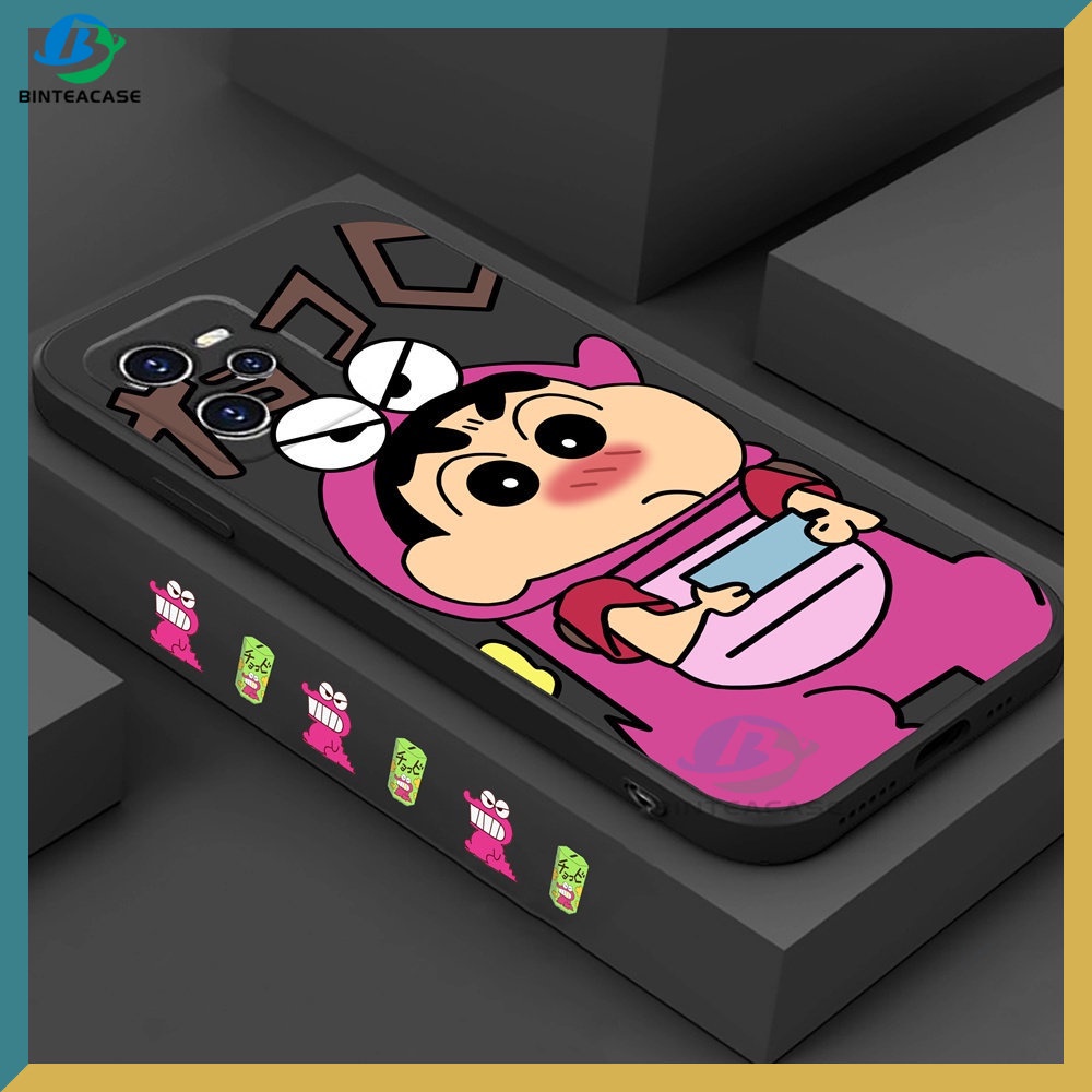 Realme 10 C35 C21Y C25Y C21 RealmeC11 C25 C17 C15 C12 C3 C2 Realme 8i 7i 5 5i 6i 6 Pro 7 Pro Crocodile Coat Crayon Shin-chan Casing Handphone Silikon Lembut Binteacase