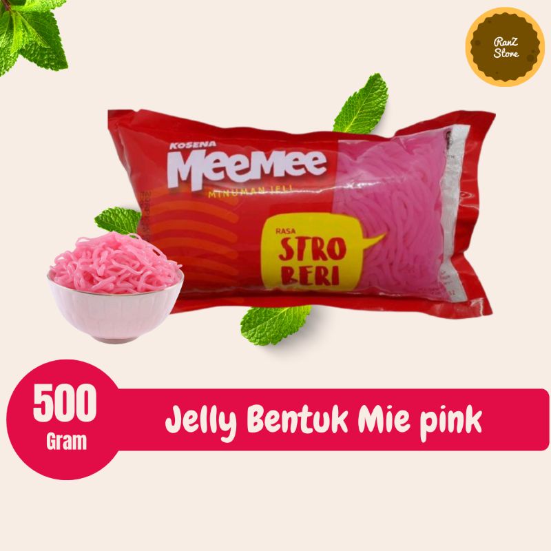 

jelly bentuk mie warna pink / Kosena Jelly Mie Pinky