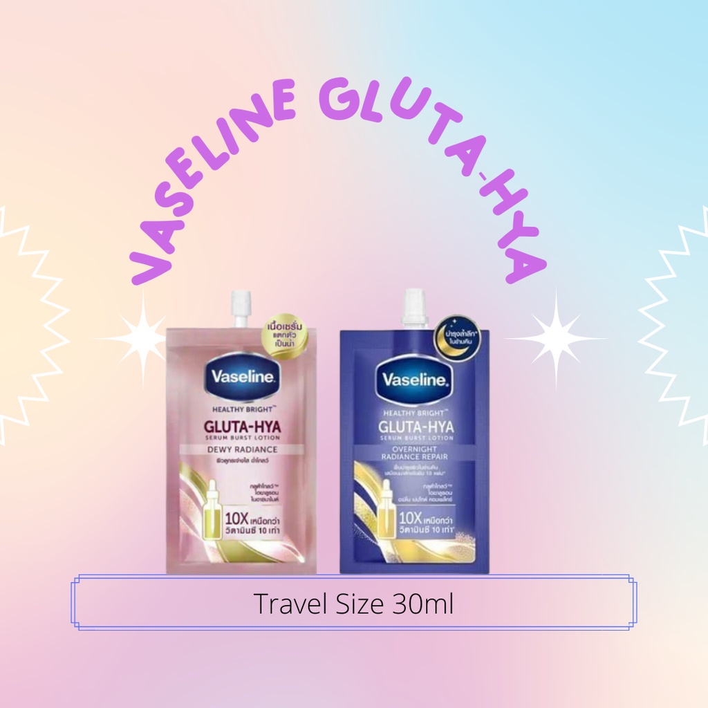Vaseline Healthy Bright Gluta Hya/Perawatan Pencerah Kulit Badan/Lotion Badan/ Serum Lotion  Pemutih