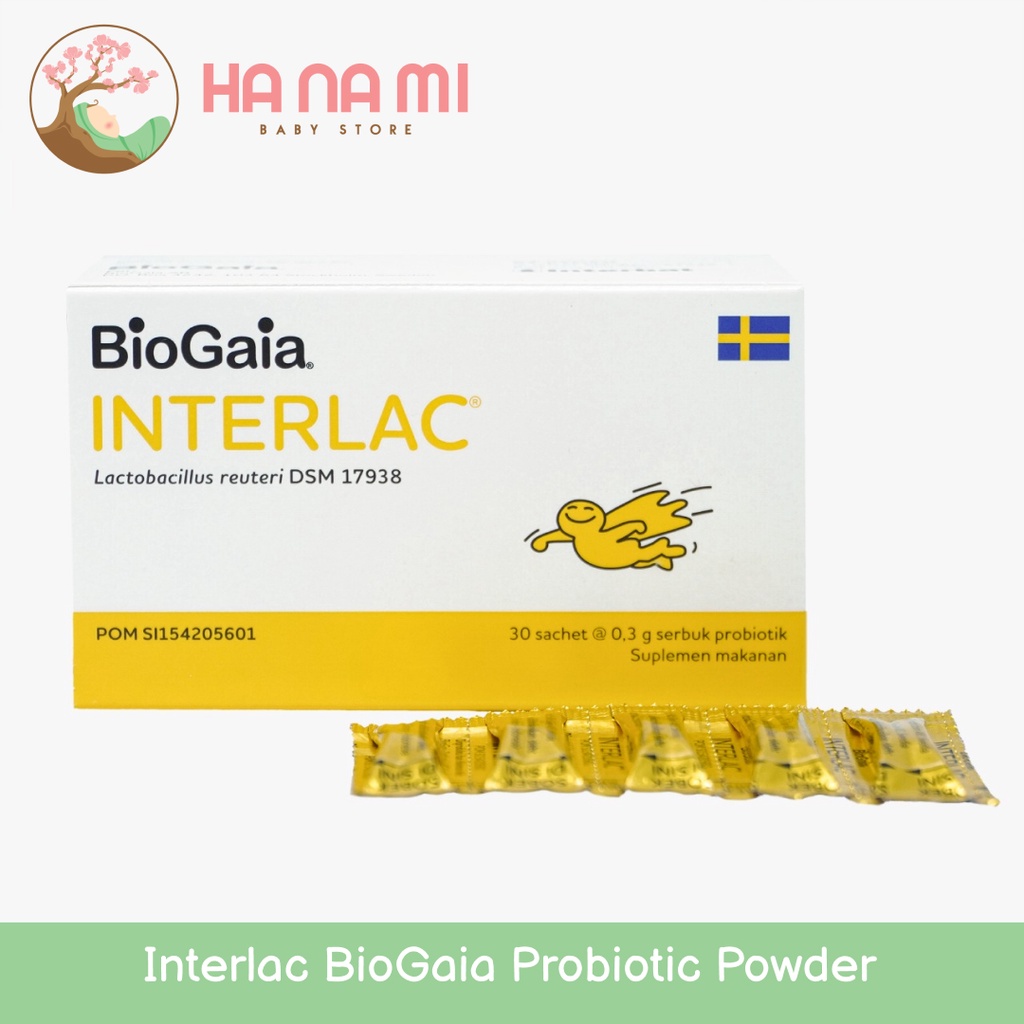 Interlac BioGaia Probiotic Powder (1 strips 5pcs) - Menjaga saluran pencernaan