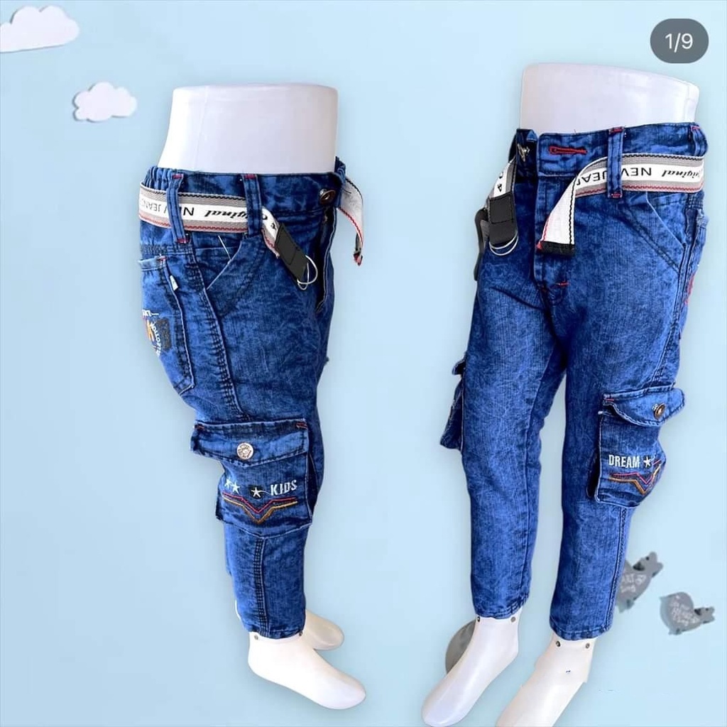 Jens Anak laki-laki bahan denim model terbaru usia 3 sampai 12 tahun