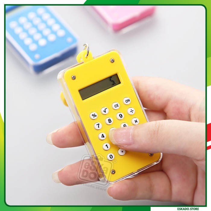 

EKSLUSIF Kalkulator Saku Elektronik Mini Portable Display 8 Digit Warna Permen