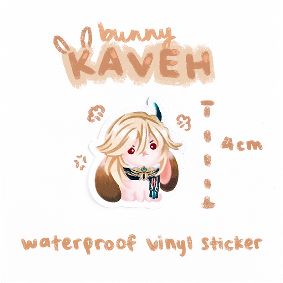 

Bunny Kaveh Genshin Impact Sticker Vinyl Waterproof (isi 10 pcs)