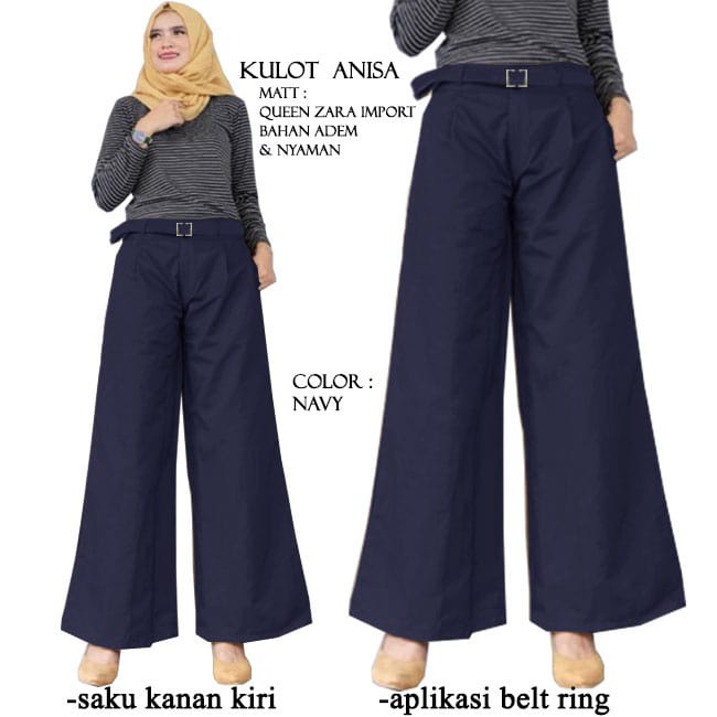 PIK - Kulot Anisa Jumbo XL (55729), XXL (57357)/ Celana Kulot Jumbo/ Celana Wanita
