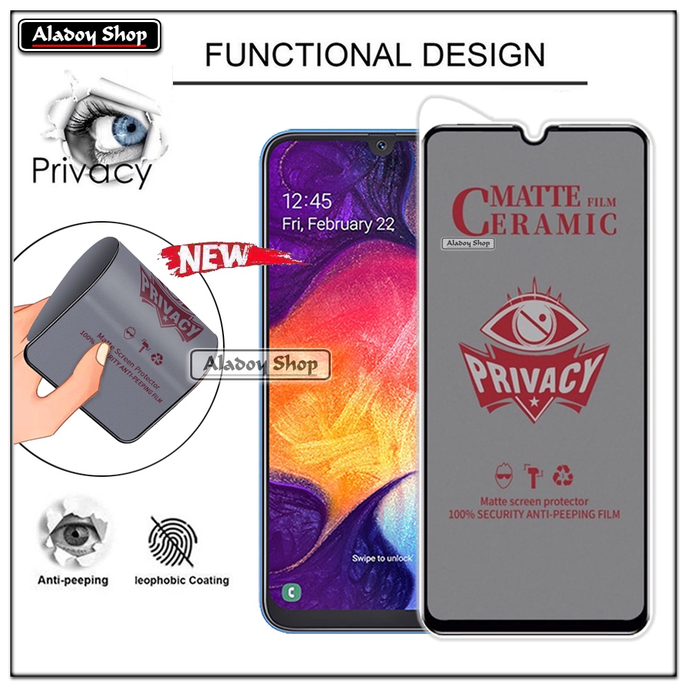 PAKET 2IN1 Anti Gores Privacy Samsung A50/A50S/A30S + Tempered Glass Kamera