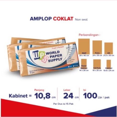 

WPS - Amplop Coklat Ukuran 1/2 Folio No Seal