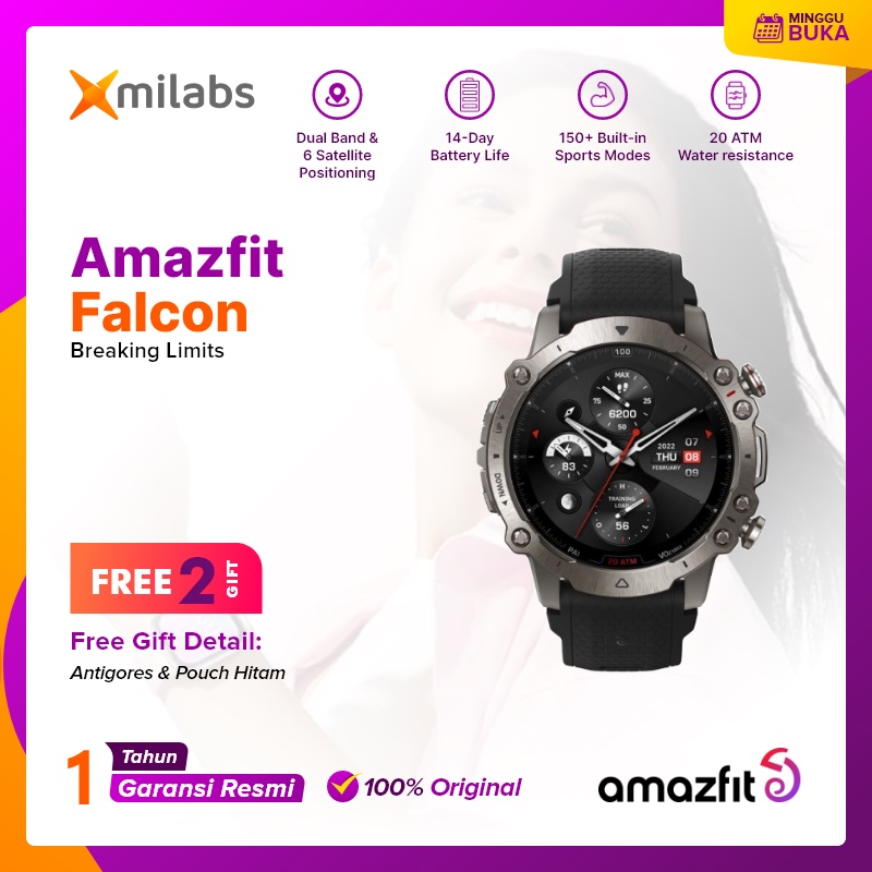 Amazfit Falcon Smartwatch Titanium Body Military Grade Zepp Coach