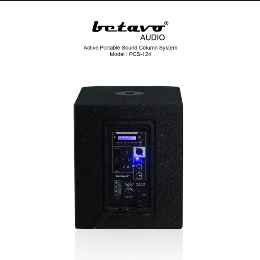 Speaker aktif column betavo pcs124 aktive satelite portable pcs 124