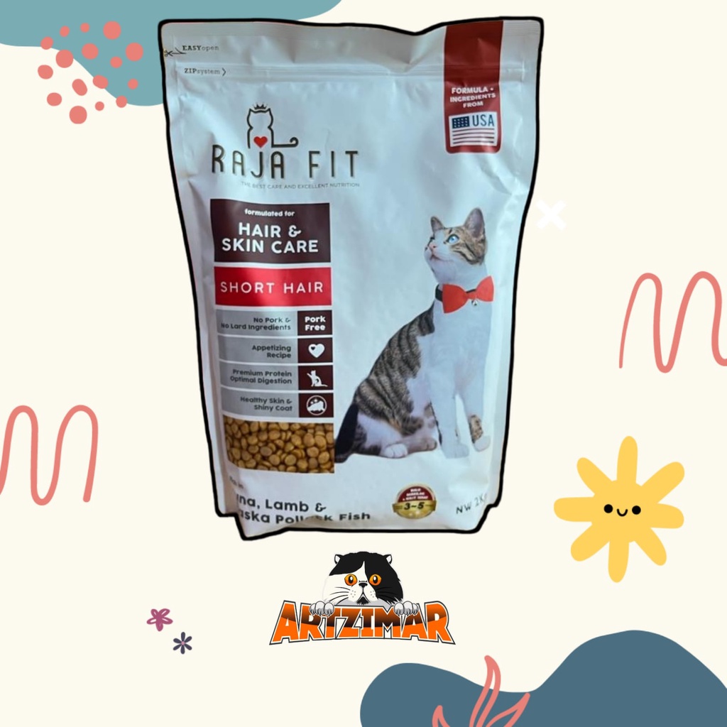 Makanan Kucing Raja Fit Hair &amp; Skin Care Shorthair 2kg