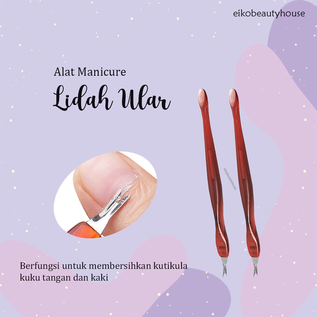 Jual Pembersih Pendorong Kutikula Trimmer Nail Art Tools Lidah Ular Kuku Shopee Indonesia