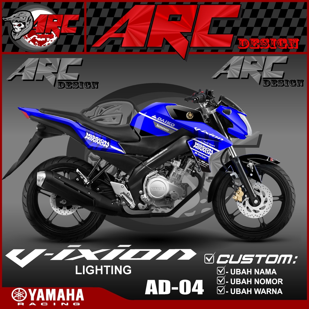 Decal Sticker Variasi Fullbody Motor Yamaha New Vixion Lighting - Dekal Stiker Vixion NVL TAHUN 2013