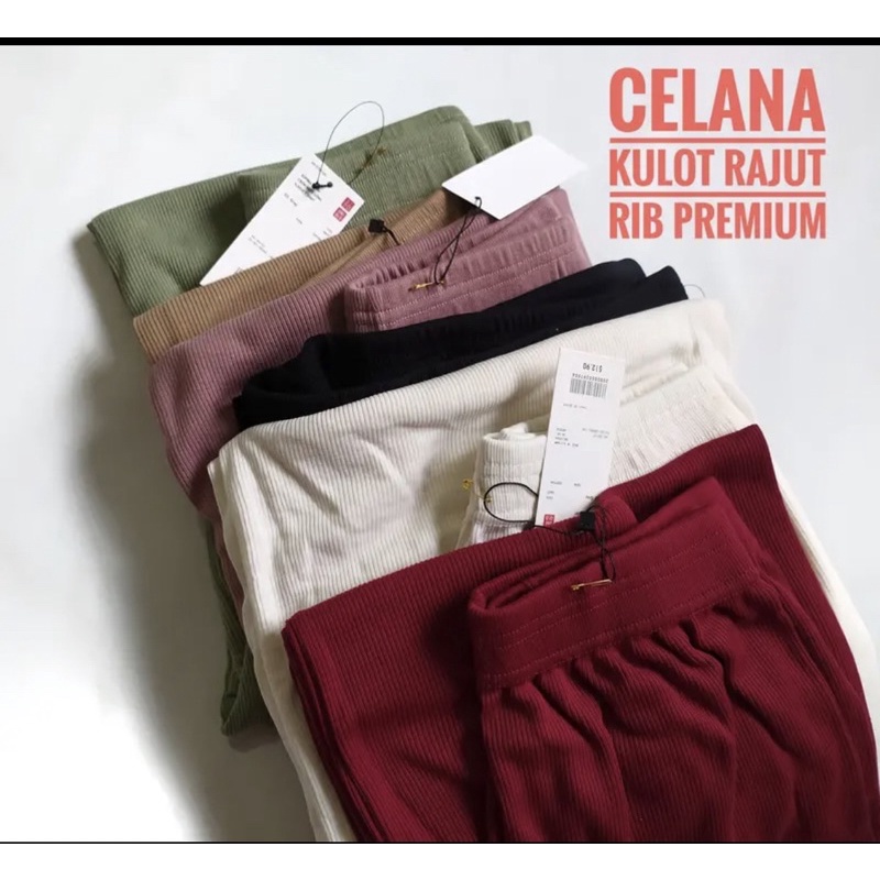 celana rajut premium uniqlo