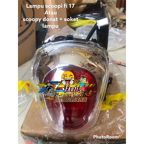 lampu stop stoplamp scoopy 2018 k93 + soket