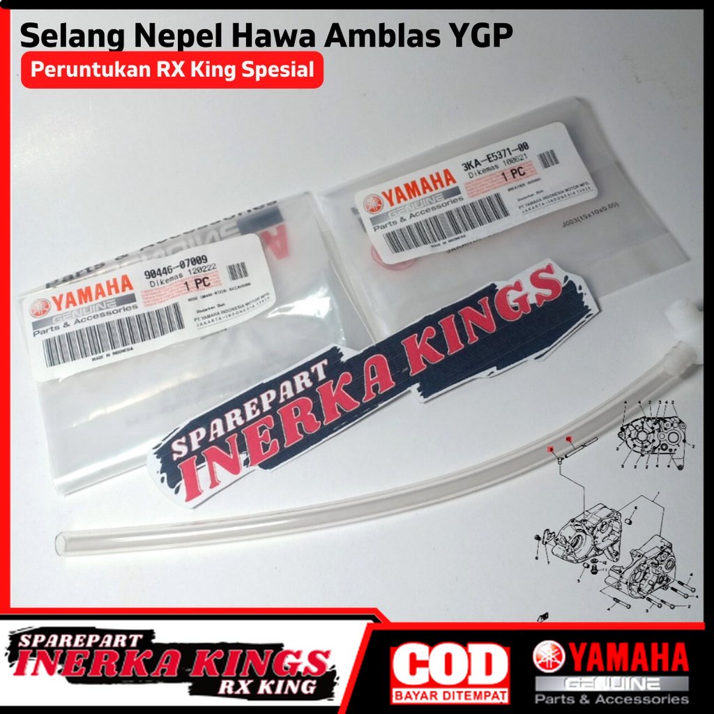 Jual Selang Nepel Breather Hawa Amblas Set Rx King Spesial Original