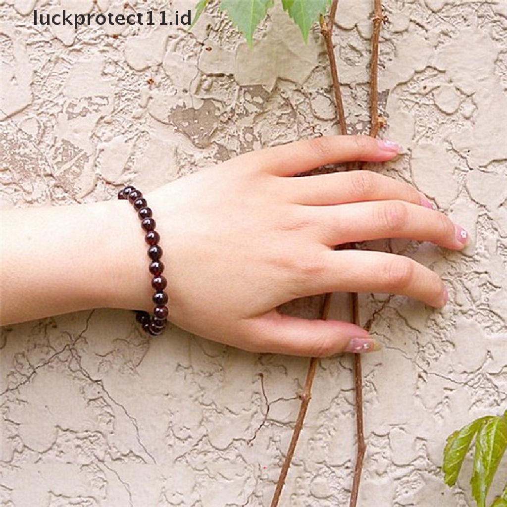 /Fashion Hot// Fashion// Fashion Murni Alami Garnet Gelang Perhiasan Batu Permata Manik-Manik Bulat Gelang.