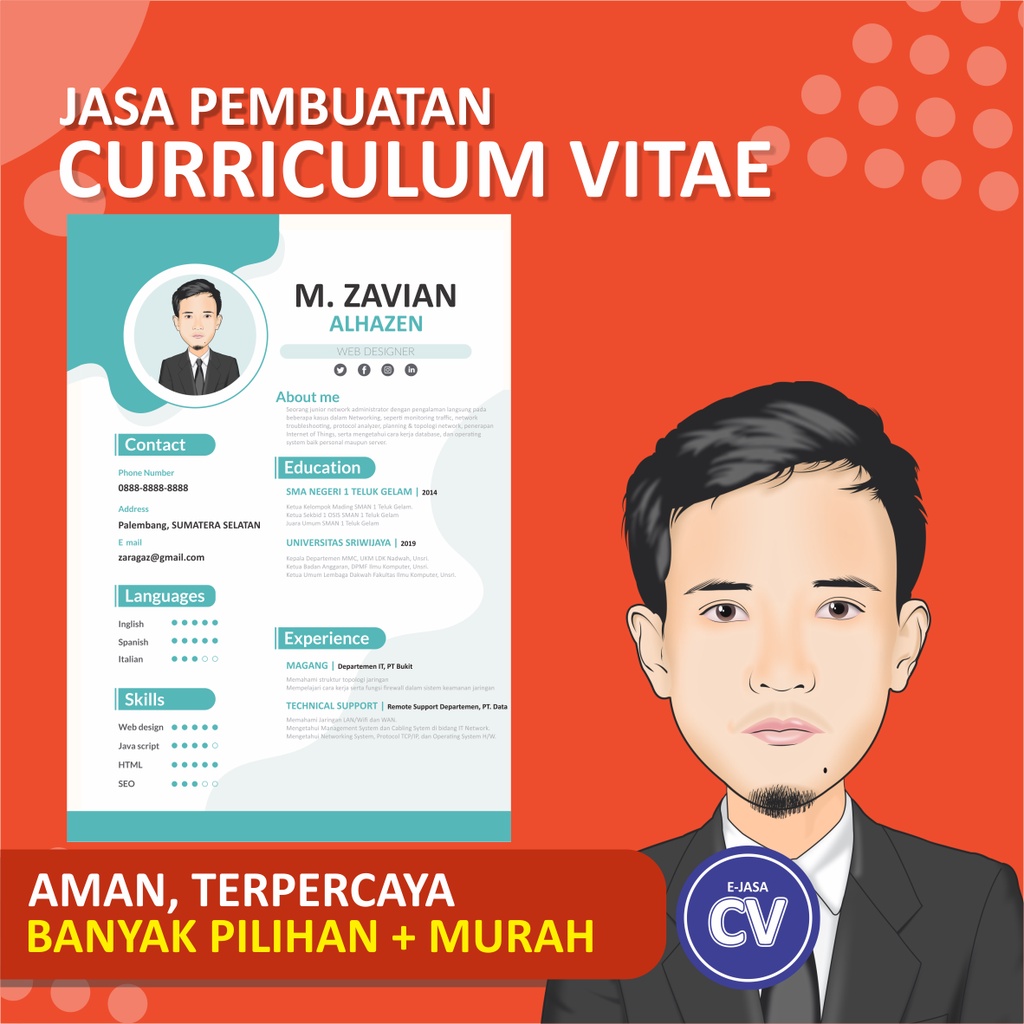 Jual jasa buat cv jasa edit cv curriculum vitae ats friendly