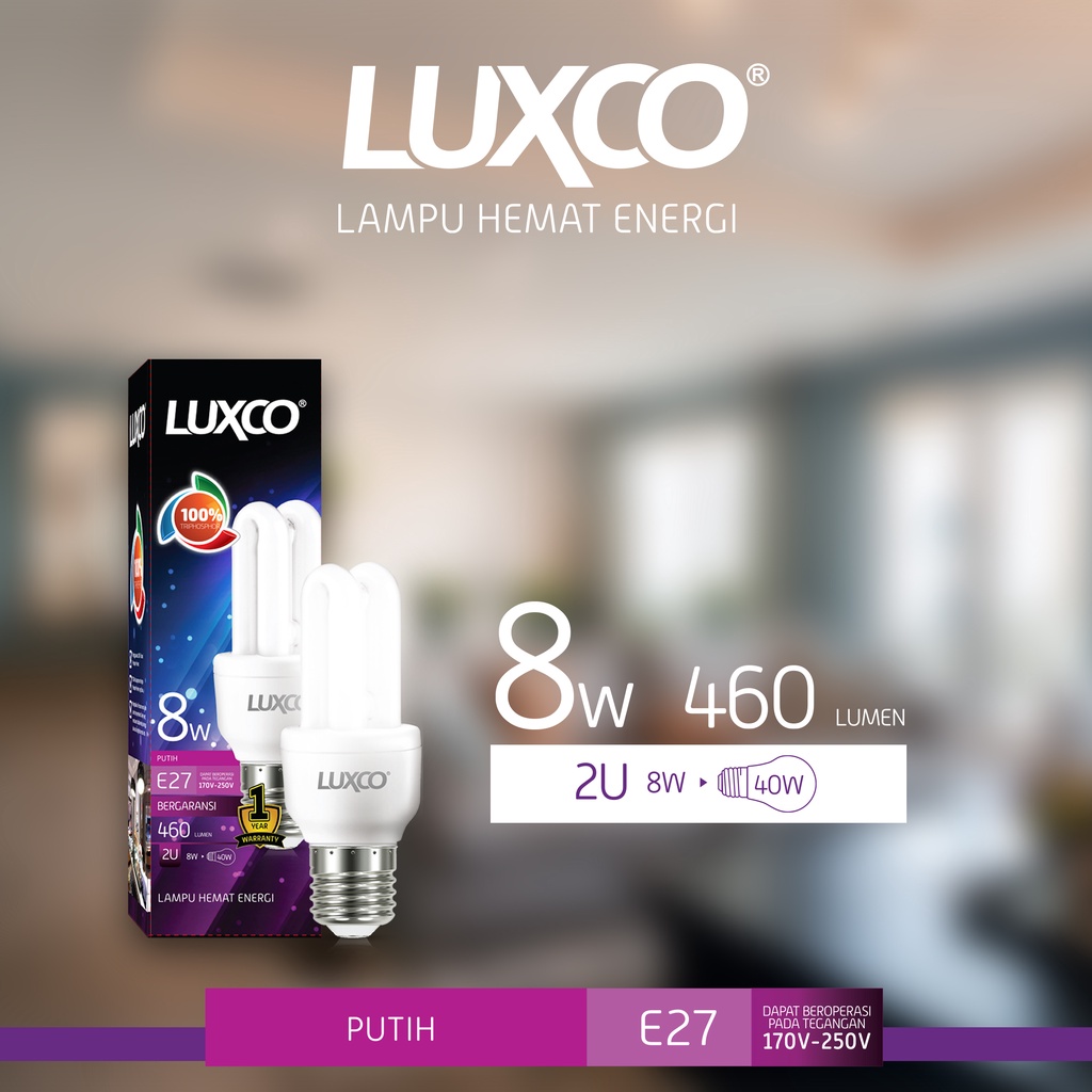 [COD] Lampu 2 Jari PLC Hemat Energy Premium Super Terang Luxco -Promo FREE ONGKIR