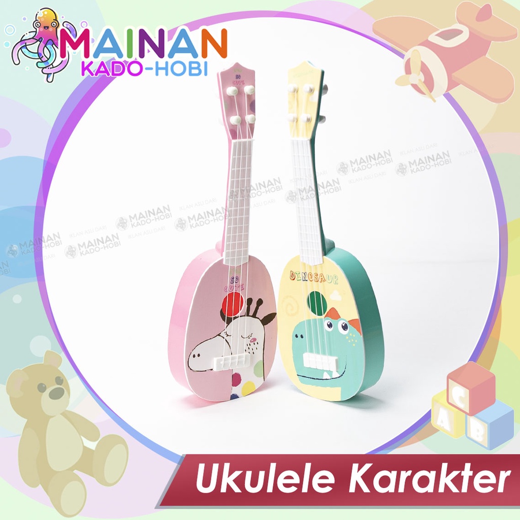 MAINAN ANAK MUSIK GITAR UKULELE KARAKTER