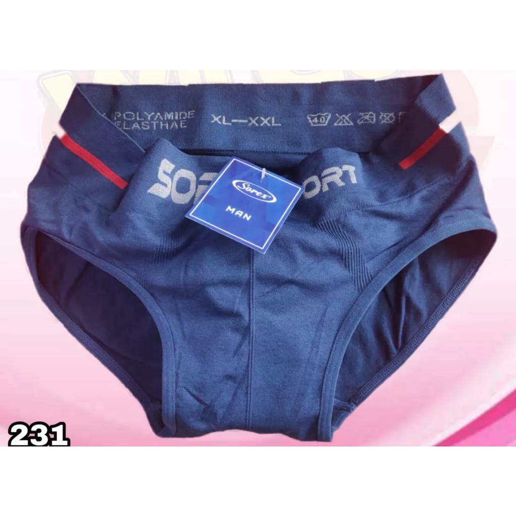 Celana dalam pria sorex sport seamless rajut tampa jahita isi 2 pcs