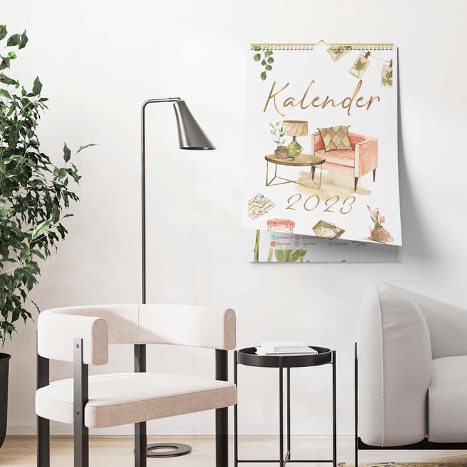 

BISA COD 2023 Kalender Dinding SPIRAL Masehi Hijriyah ukuran A3+ Tema Aesthetic Home Scandinavian