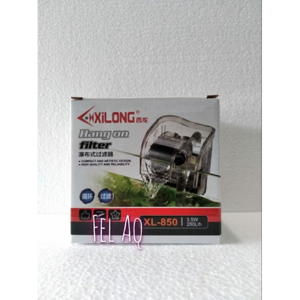 Xilong XL 850 Hang On Filter Xi Long Hanging Filter Pompa Gantung Mini Kecil Transparan Aquarium Aqu