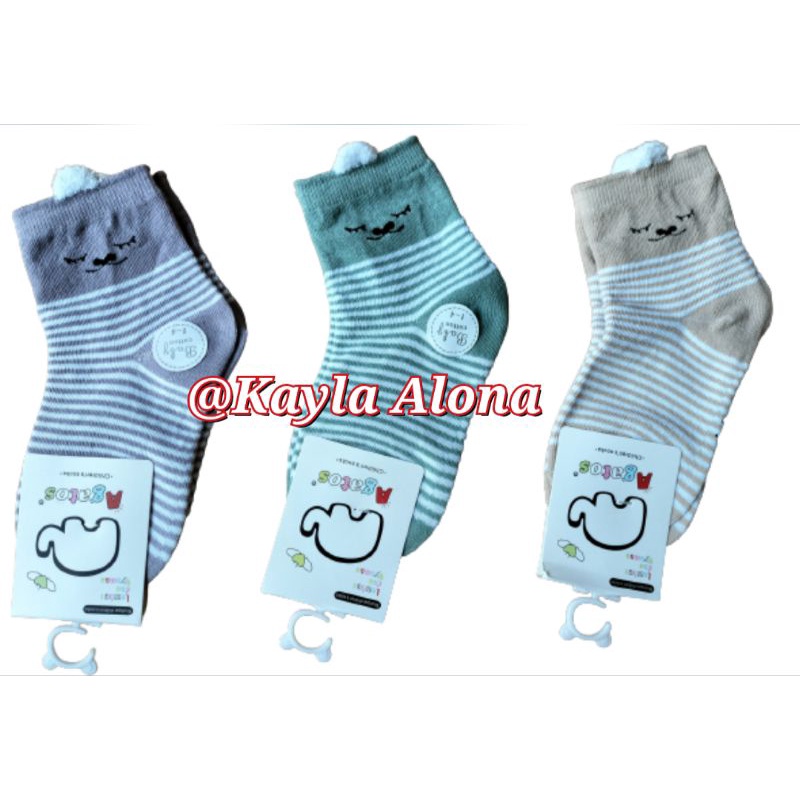 Kaos Kaki Anak 3D Motif Salur ' AGATOS ' untuk anak PAUD - TK