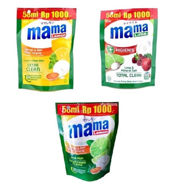 MAMA LEMON 58ML SABUN CUCI PIRING 1 DUS = 75 PCS