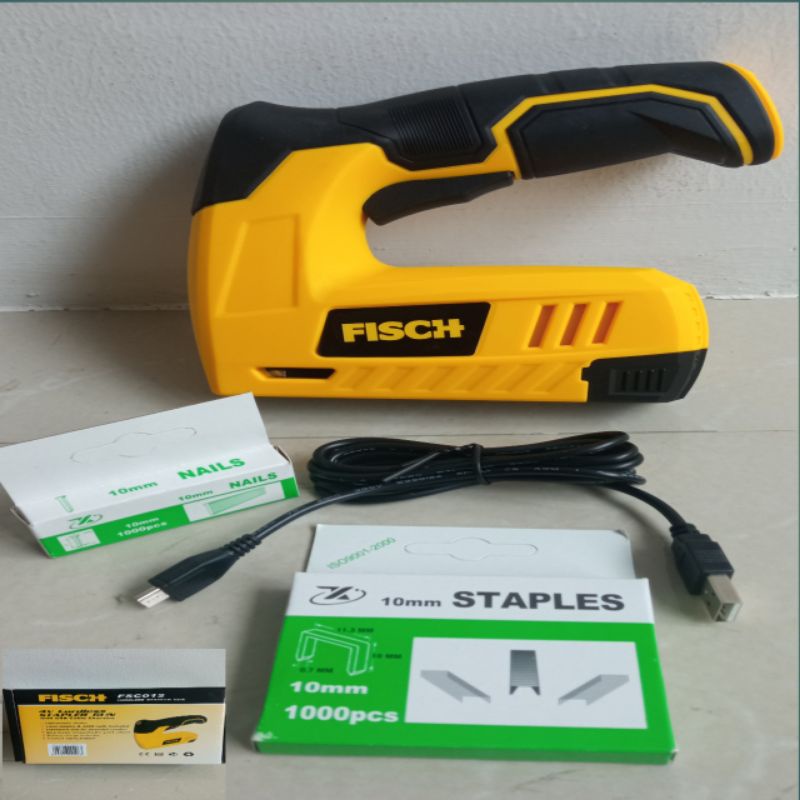 

Mesin Paku Staples Tembak 2 in 1 Baterai PISCH Cordless Stapler Gun