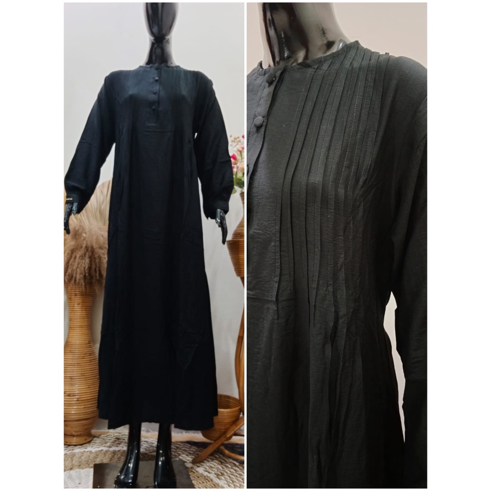 Gamis Kinaro Exclusive Black Edition Polo Linen