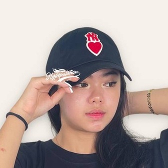 MLB Red Heart & NY Logo Black Baseball Cap ORIGINAL