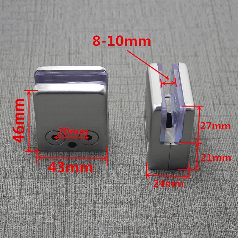 【Stainless Steel】Glass Shelf Clamp Bracket/Penjepit Kaca/Glass Clips Adjustable Wall Mounted/Jepit Kaca Untuk Railing Tangga