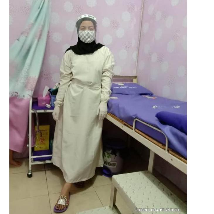 Baju operasi ok / surgical gown bahan impor parasut kualitas premium bisa dicuci water resistant