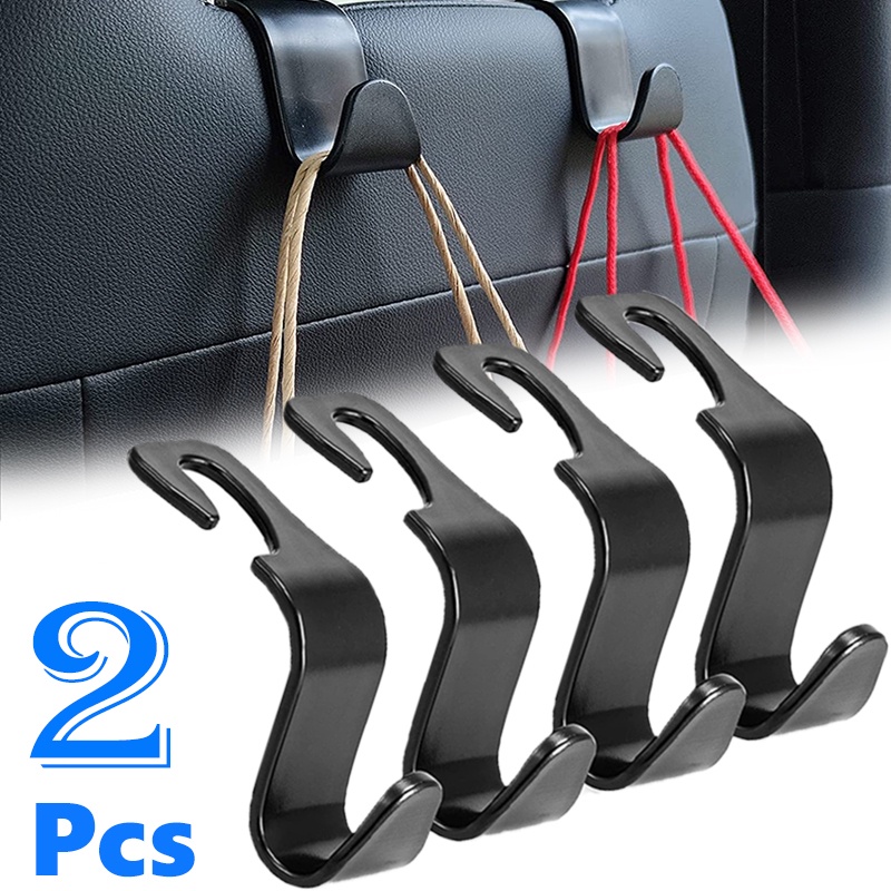 2pcs Kait Plastik Punggung Kursi Mobil Tahan Lama/Holder Penyimpanan Dudukan Headrest Otomatis Untuk Tas Belanja Handbag