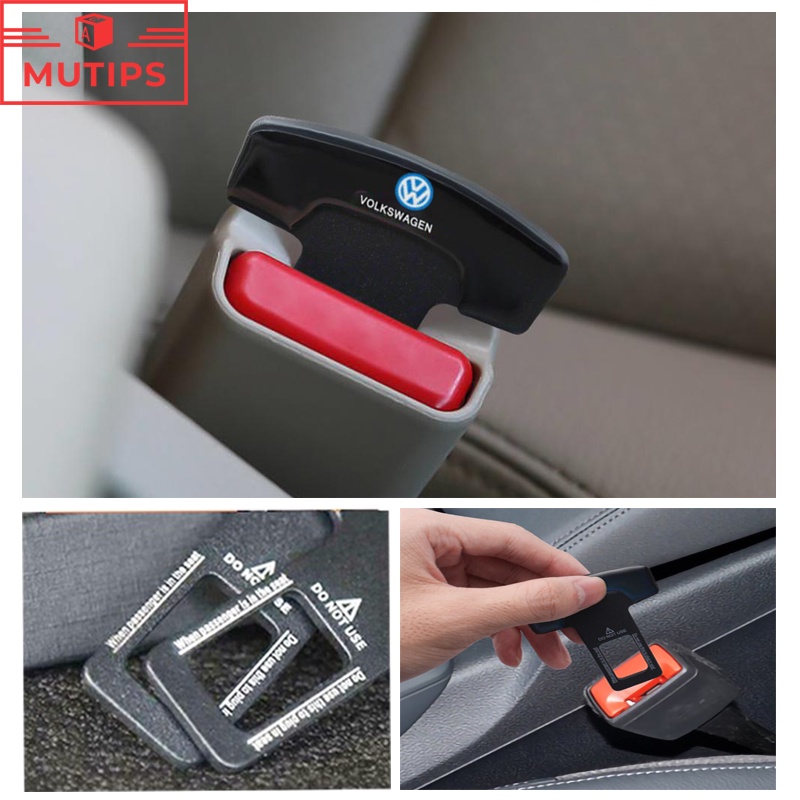 Volkswagen 1/2Pcs Klip Gesper Sabuk Pengaman Pengaman Mobil Metal Hard Plug Alarm Stopper Menghilangkan Suara Untuk mk7 Scirocco Polo Golf mk3 mk6 Kumbang Passat B5 B6 B7 CC B8 T5