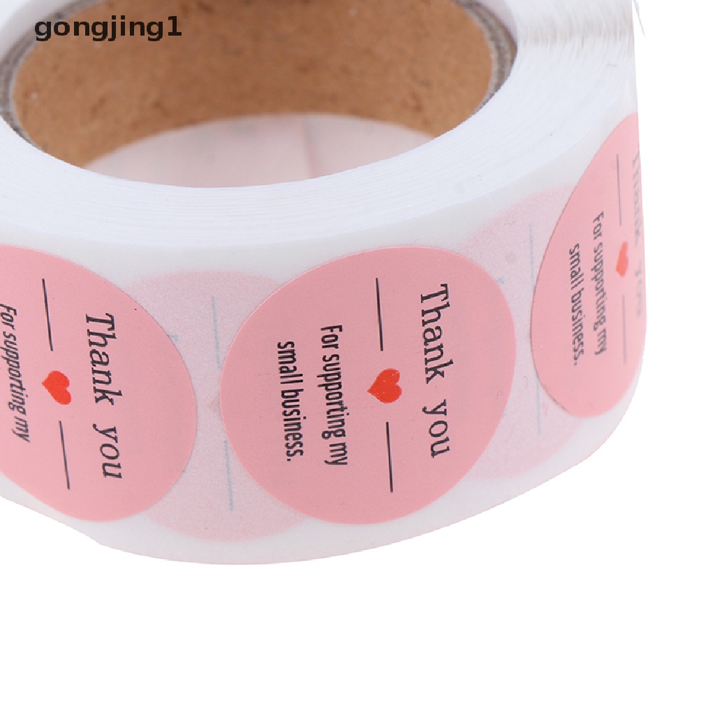 Ggg Pink Paper Label Stiker Thank You Stiker Scrapbooking 500pcs Label Segel ID