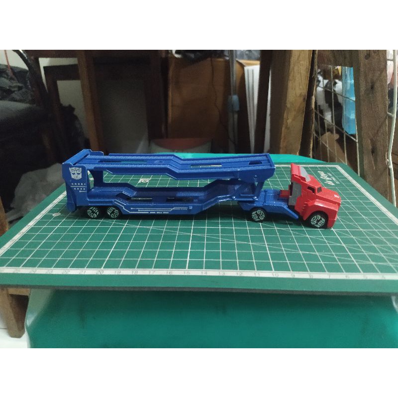 Diecast Transformers Optimus Prime Trailler Autobots Hasbro