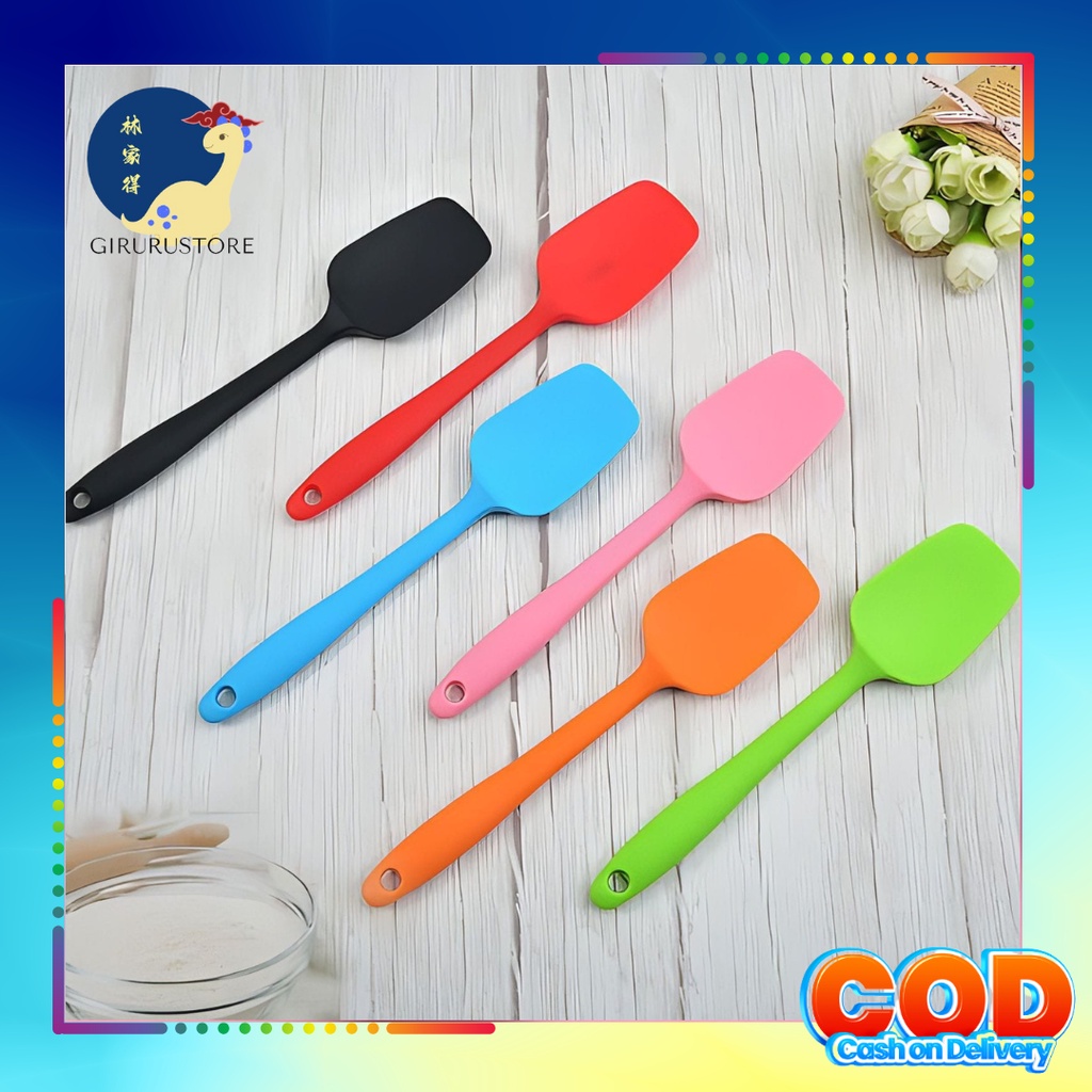 SPATULA SEKOP SILICONE / SPATULA SENDOK SILIKON PENGADUK ADONAN / SPATULA ADUK ADONAN &amp; MASAKAN / Spatula / Sendok Goreng Silikon Warna Tahan Panas / Sutil Spatula Sodet Masak Silikon Anti Lengket / Spatula Silikon Tahan Panas / Sutil Spatula Silikon Best