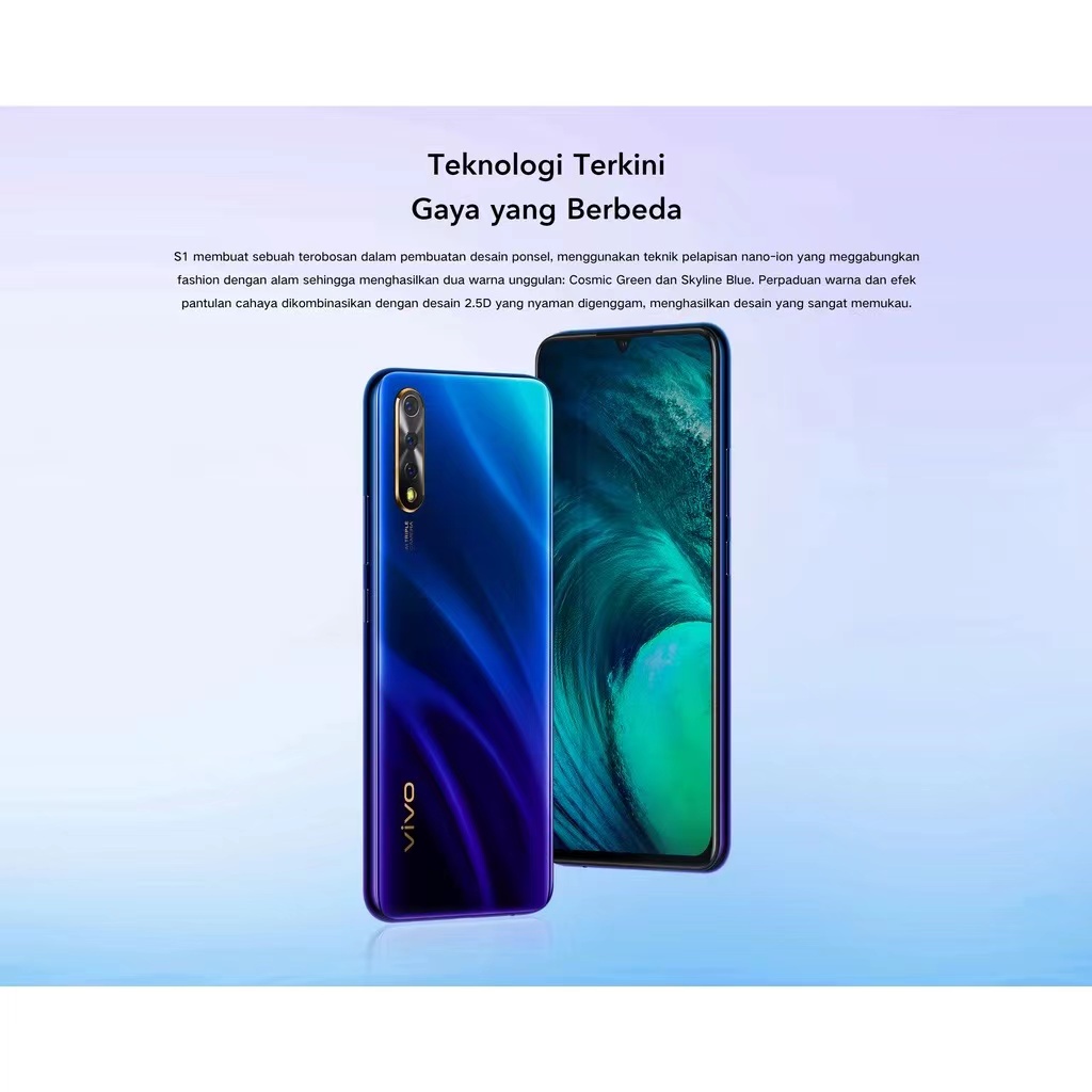 HP VIVO S1 RAM 8/256GB 32MP depan 16MP Kamera Belakang Layar 6.38 inci Baru Garansi 1 Tahun