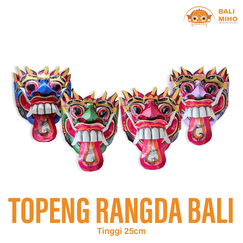 Topeng Rangda Lidah - Topeng Rangda - Rangda Bali - Topeng Bali - Topeng Kayu - Topeng Leak Bali - P