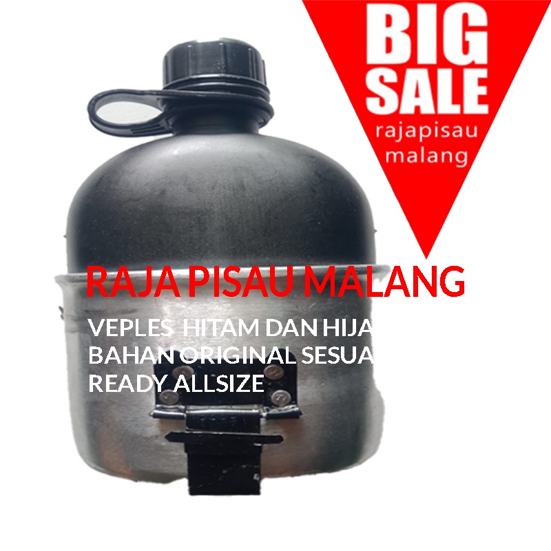 Peples Botol Minum Tni/Polri Outdoor Import Ready Hitam dan Hijau