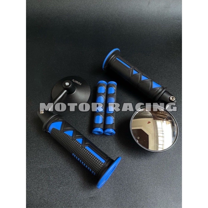 Spion Jalu Bar End Plus Handgrip Plus Karet Handle Paket 3in1 Universal Semua Motor