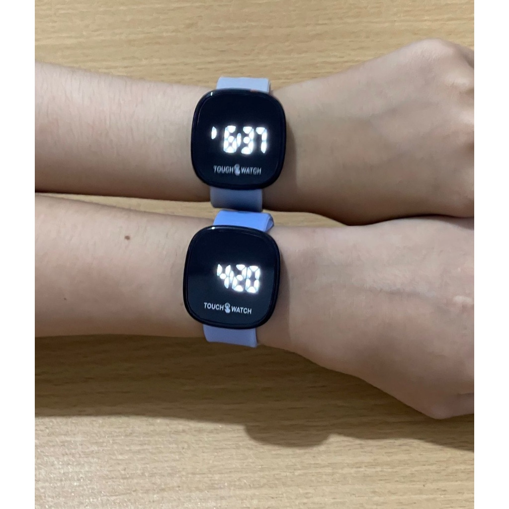 (SS) Jam Tangan Digital Touch Watch Segi Strap Rubber TS-01 SEGI