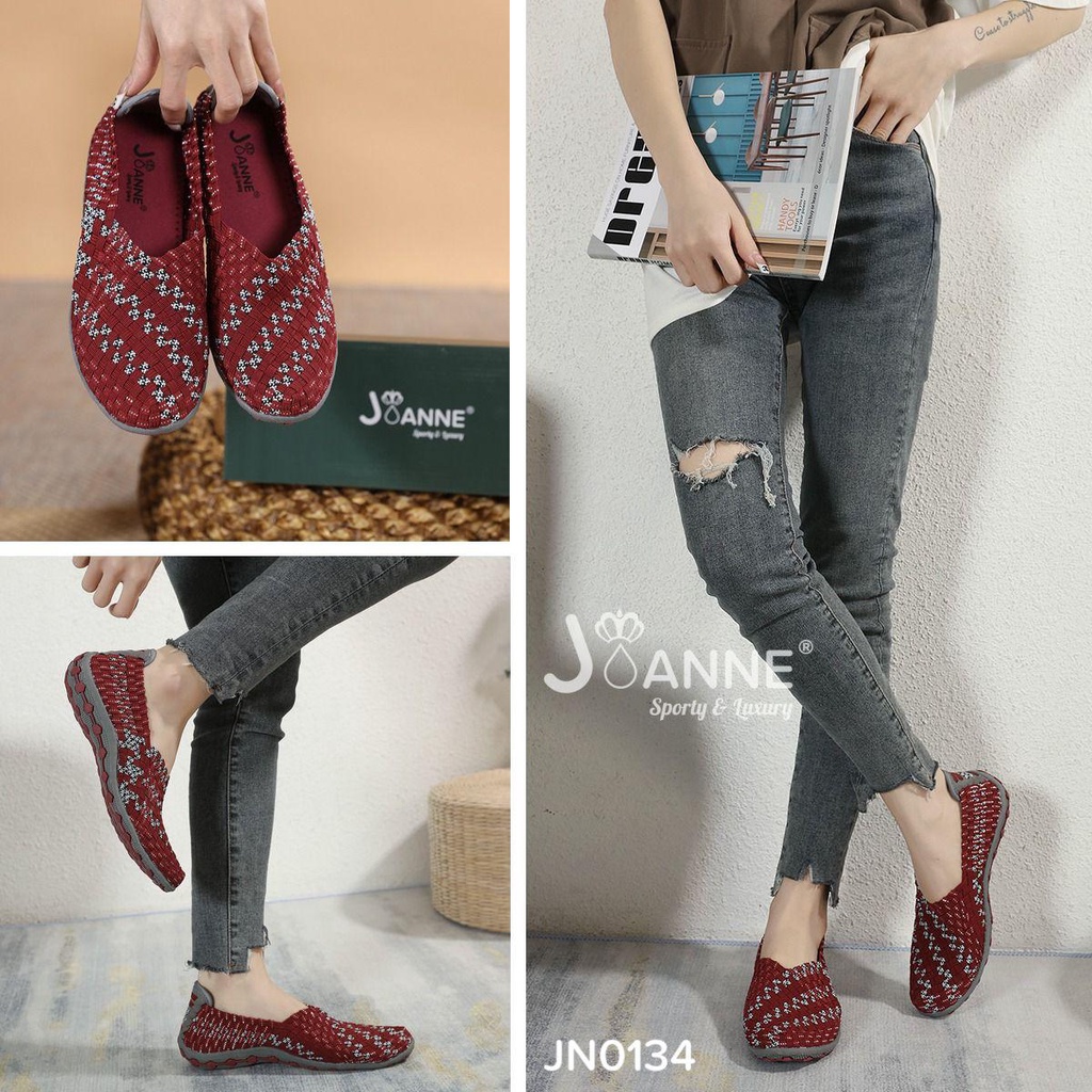 JOANNE Rajut Knit Flats Shoes #JN0134 ORIGINAL