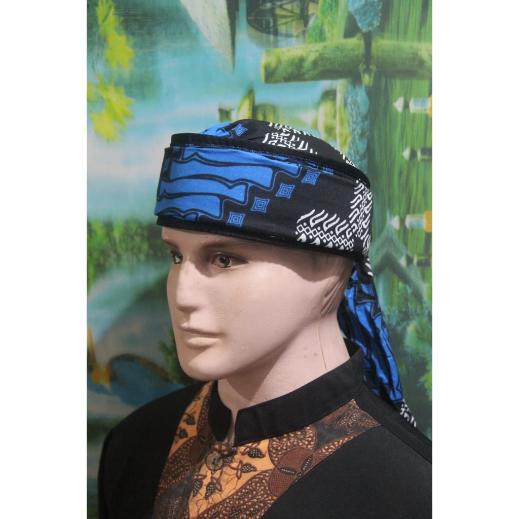 PECI KOPIAH BLANGKON IMAMAH BATIK KATUN UKURAN DEWASA DAN ANAK ANAK (MERAH)